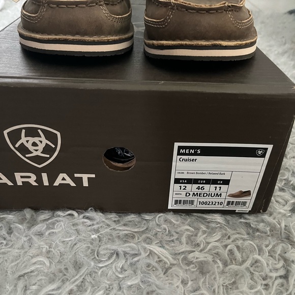 NIB ARIAT Cruiser Brown Bomber/ Relaxed Bark Size 12D - Picture 7 of 13